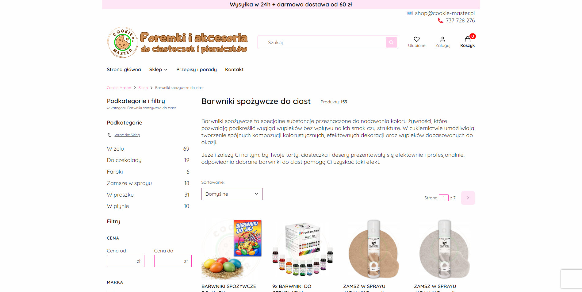 O czym pamiętać używając barwników spożywczych?