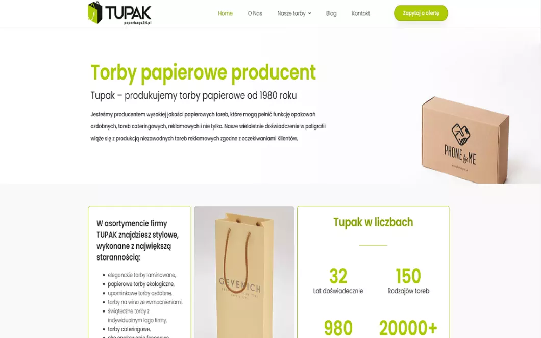 Producent toreb papierowych i laminowanych | Tupak
