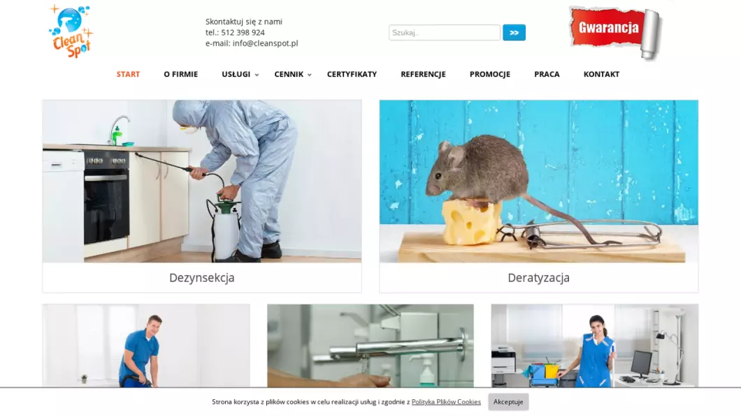 CleanSpot | Usługi deratyzacji, dezynsekcji, dezodoryzacji, sprzątania i prania wykładzin