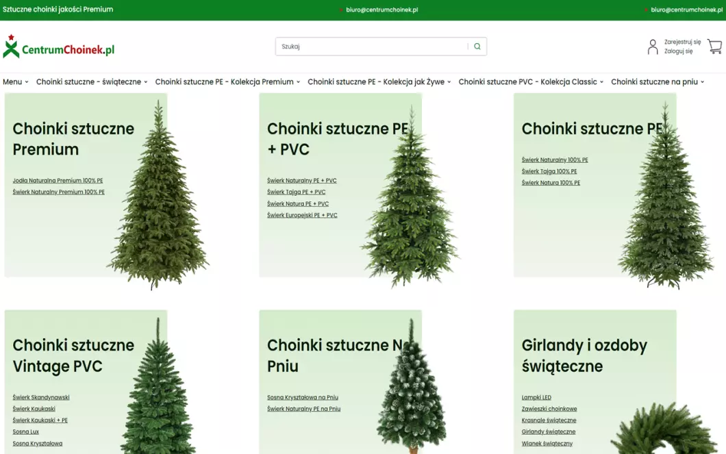 Choinki sztuczne - hurtownia, producent | Sklep internetowy Choinki.istore.pl