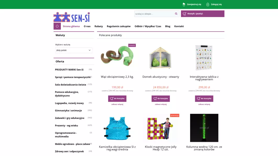 SEN-SI - Zabawki sensoryczne